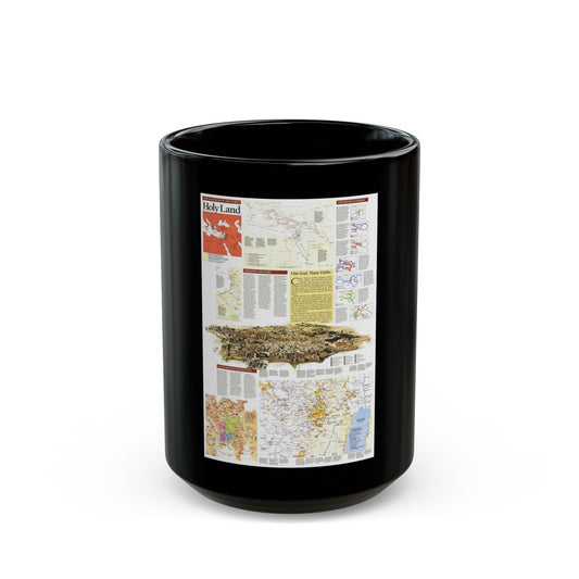 Middle East - Holy Land 2 (1989) (Map) Black Coffee Mug-15oz-The Sticker Space