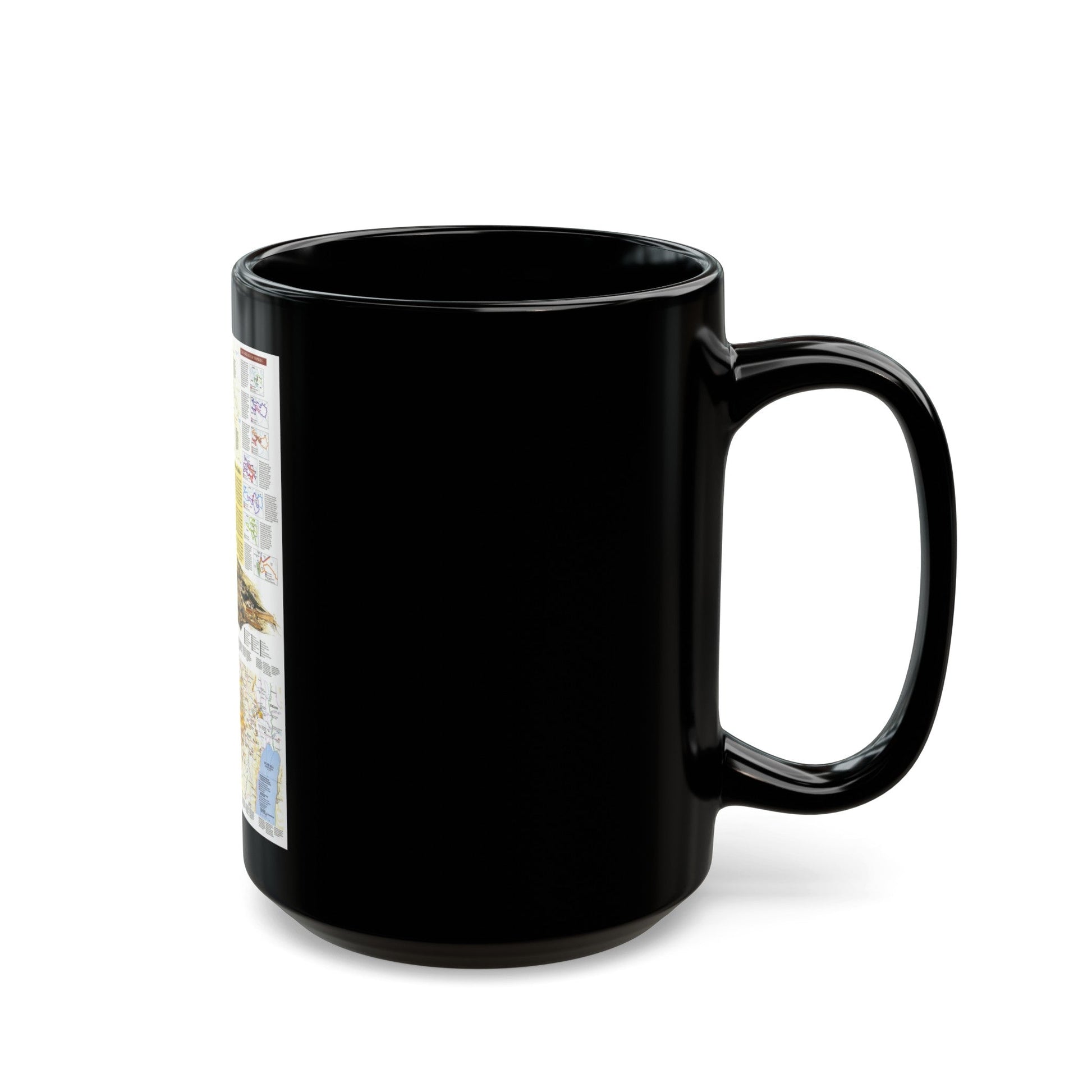 Middle East - Holy Land 2 (1989) (Map) Black Coffee Mug-The Sticker Space