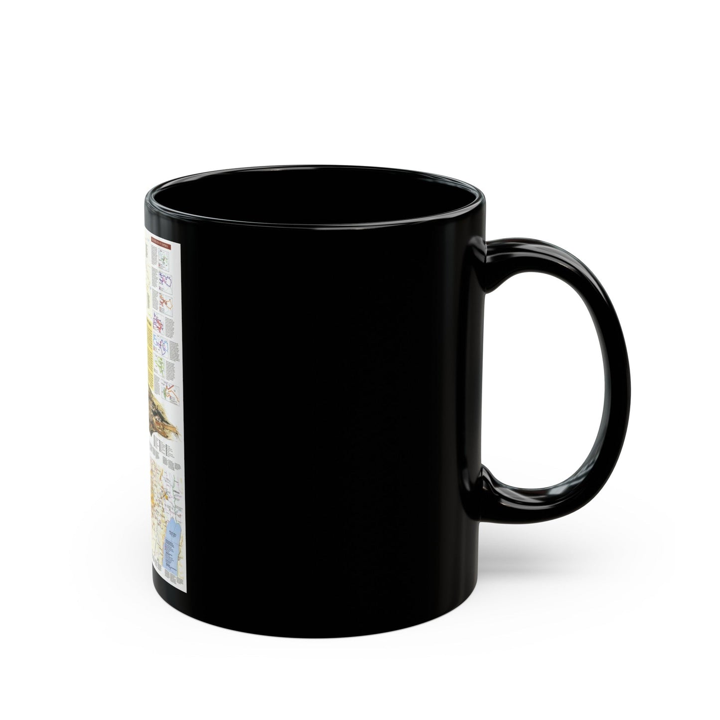 Middle East - Holy Land 2 (1989) (Map) Black Coffee Mug-The Sticker Space