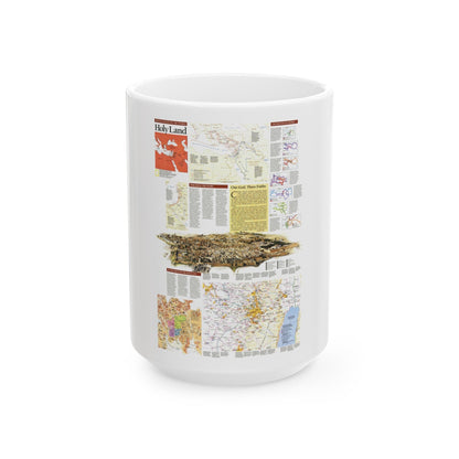 Middle East - Holy Land 2 (1989) (Map) White Coffee Mug-15oz-The Sticker Space