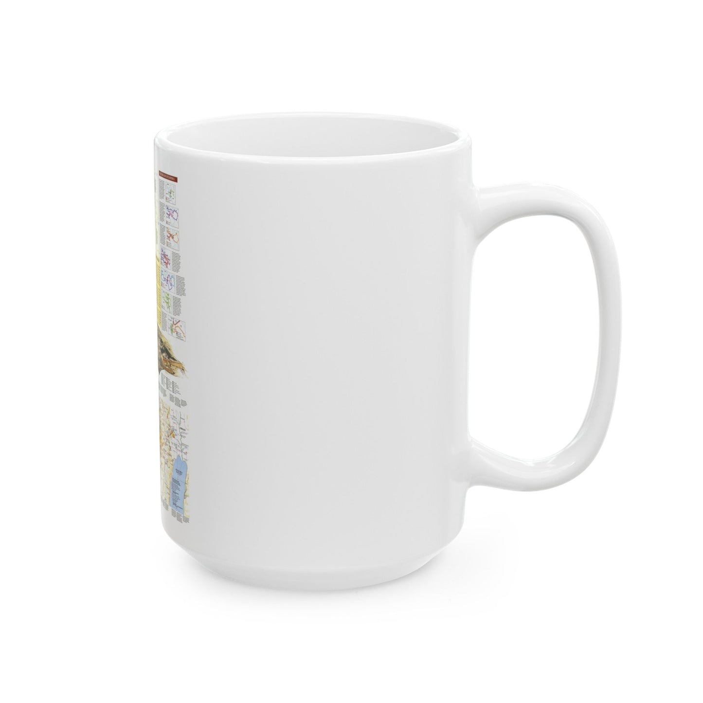 Middle East - Holy Land 2 (1989) (Map) White Coffee Mug-The Sticker Space