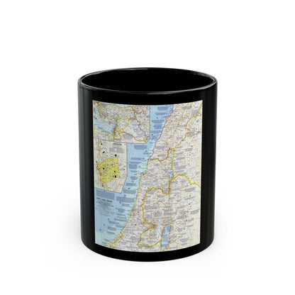 Middle East - Holy Land Today (1963) (Map) Black Coffee Mug-11oz-The Sticker Space