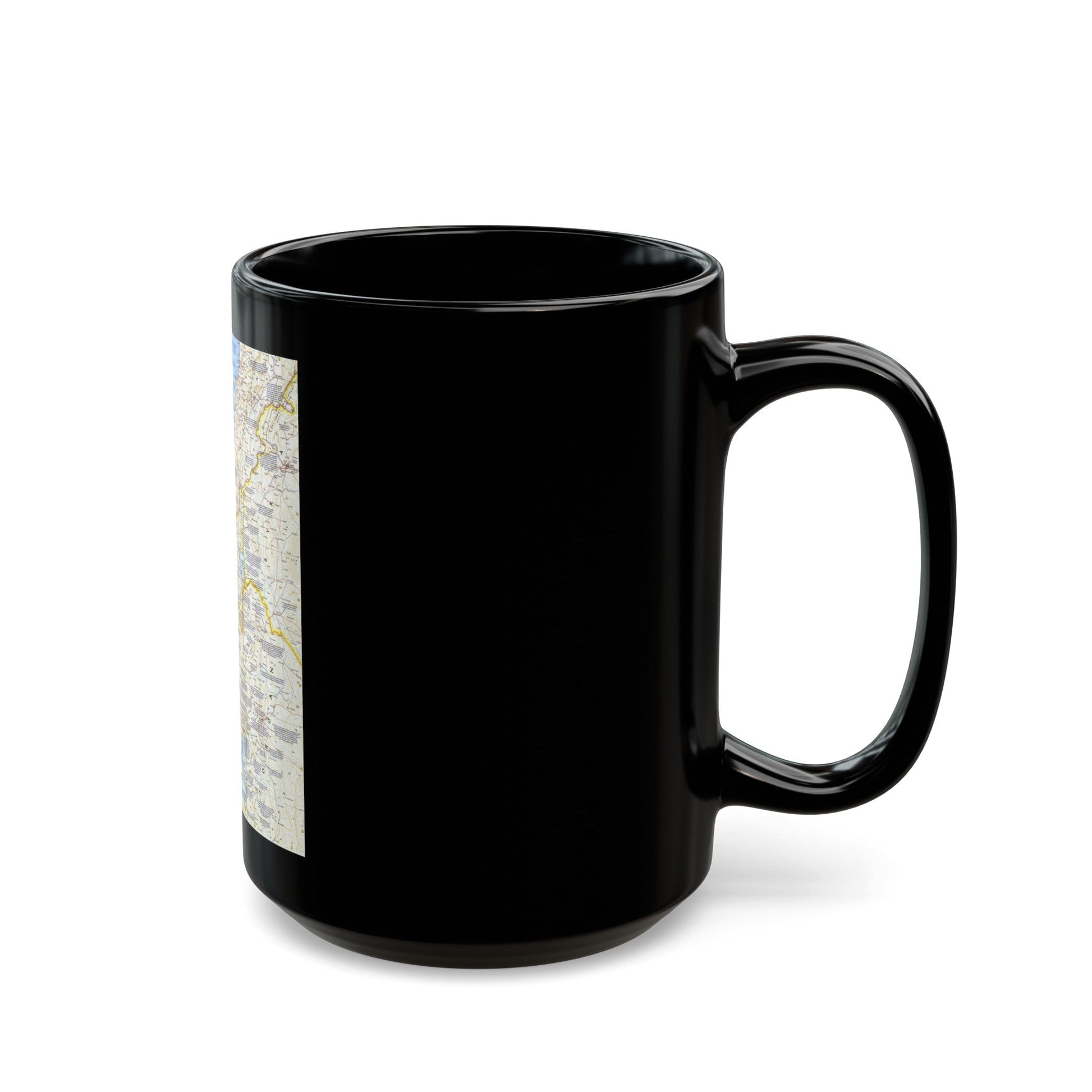 Middle East - Holy Land Today (1963) (Map) Black Coffee Mug-The Sticker Space