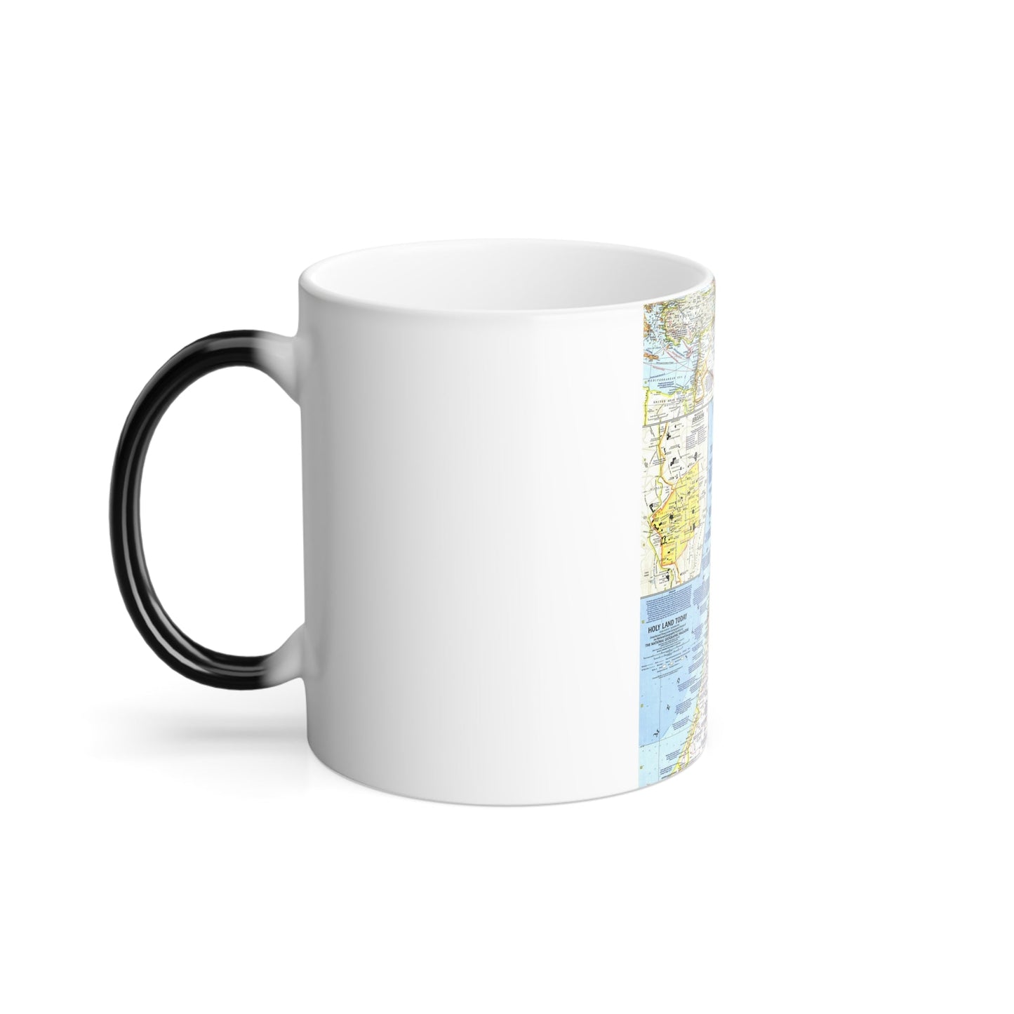 Middle East - Holy Land Today (1963) (Map) Color Changing Mug 11oz-11oz-The Sticker Space