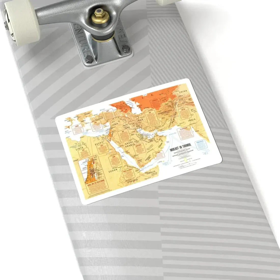 Middle East in Turmoil (1980) (Map) STICKER Vinyl Kiss-Cut Decal - The Sticker Space