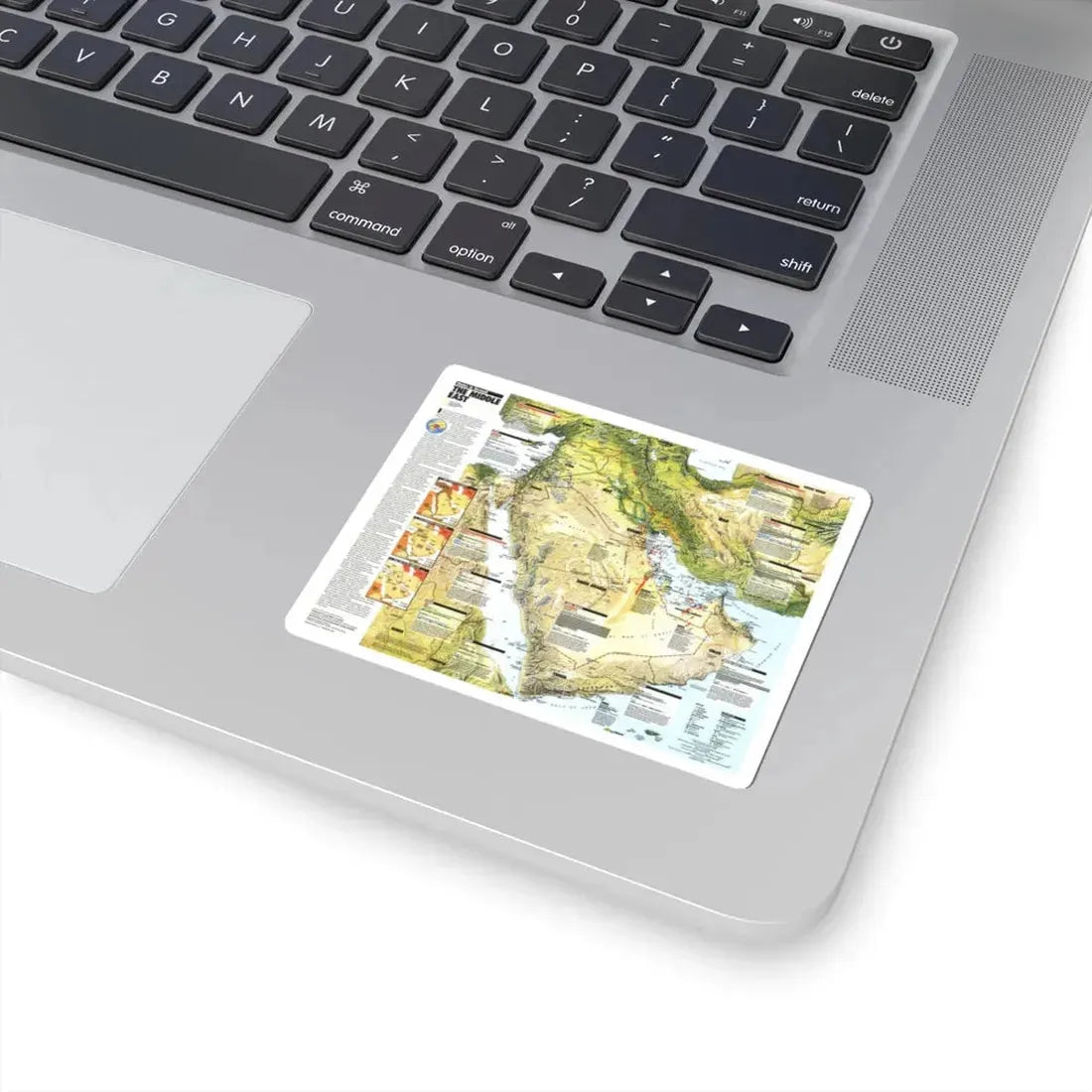 Middle East - States in Turmoil (1991) (Map) STICKER Vinyl Kiss-Cut Decal - The Sticker Space