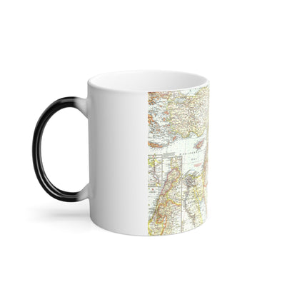 Middle East - The Eastern Mediterranean (1959) (Map) Color Changing Mug 11oz-11oz-The Sticker Space