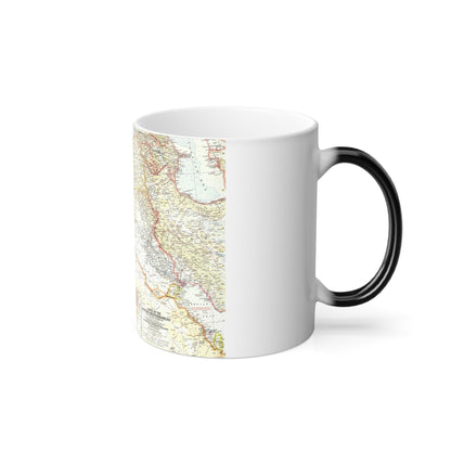 Middle East - The Eastern Mediterranean (1959) (Map) Color Changing Mug 11oz-11oz-The Sticker Space