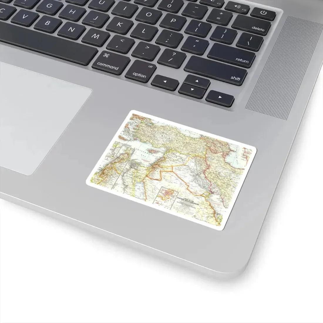 Middle East - The Eastern Mediterranean (1959) (Map) STICKER Vinyl Kiss-Cut Decal - The Sticker Space