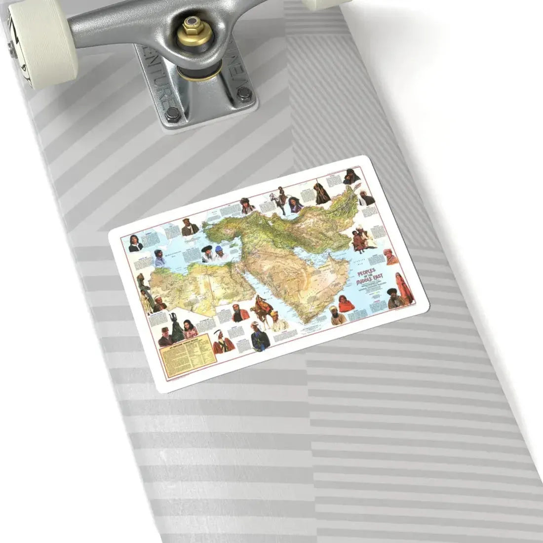 Middle East - The Peoples 1 (1972) (Map) STICKER Vinyl Kiss-Cut Decal - The Sticker Space