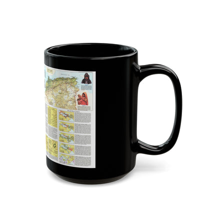 Middle East - The Peoples 2 (1972) (Map) Black Coffee Mug-The Sticker Space