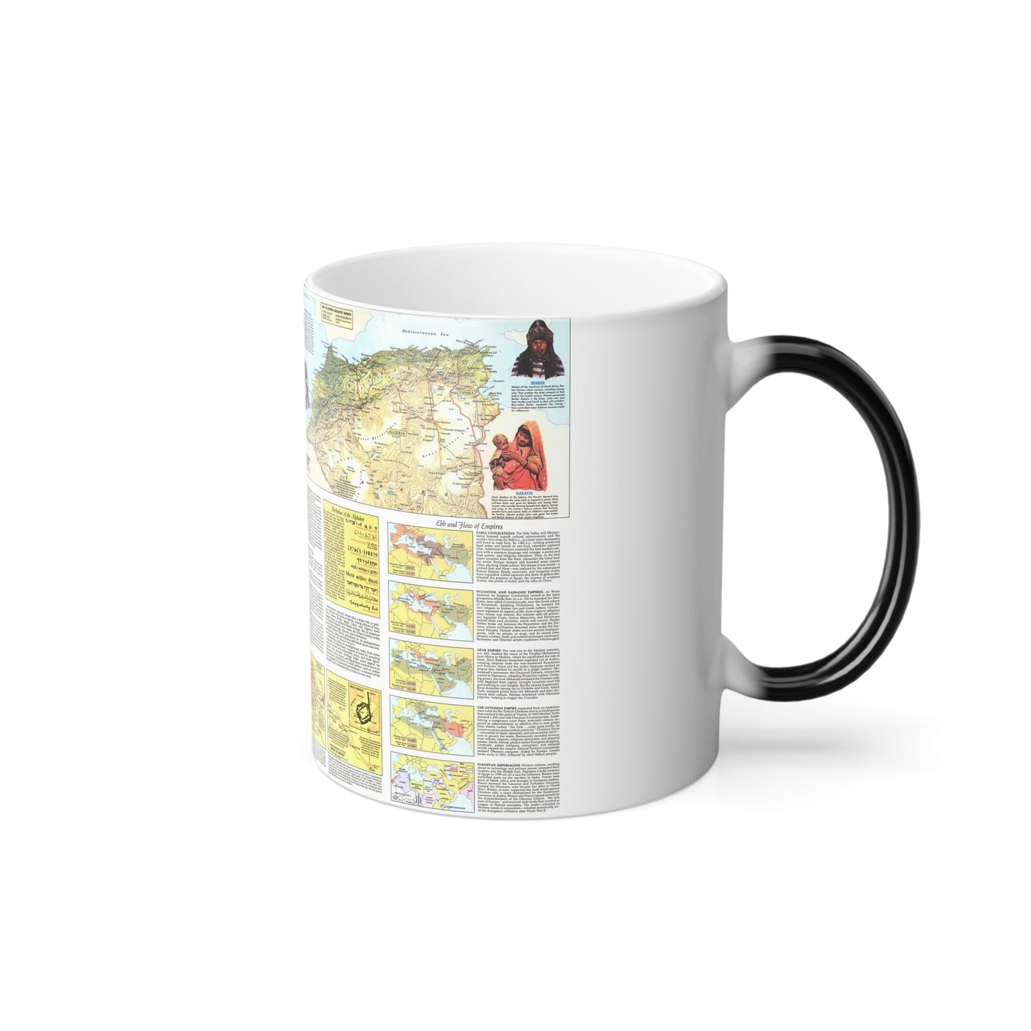 Middle East - The Peoples 2 (1972) (Map) Color Changing Mug 11oz-11oz-The Sticker Space