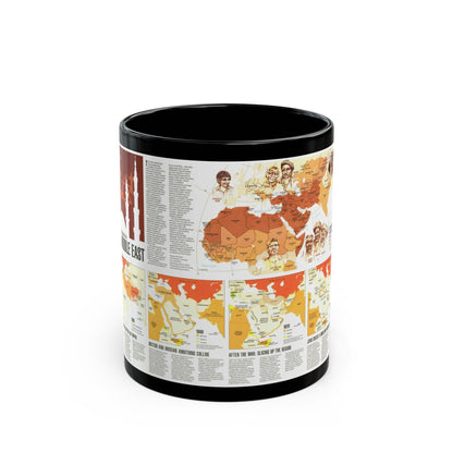 Middle East - Two Centuries of Conflict (1980) (Map) Black Coffee Mug-11oz-The Sticker Space