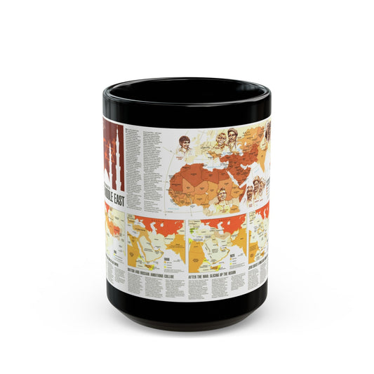 Middle East - Two Centuries of Conflict (1980) (Map) Black Coffee Mug-15oz-The Sticker Space