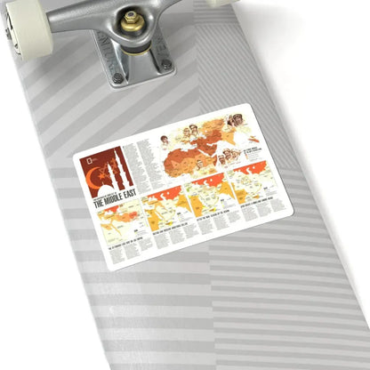 Middle East - Two Centuries of Conflict (1980) (Map) STICKER Vinyl Kiss-Cut Decal - The Sticker Space