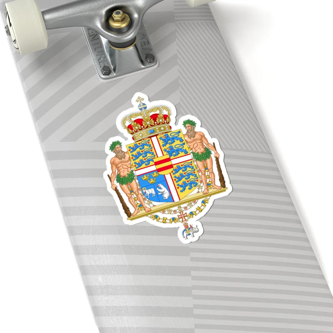 Middle royal coat of arms of Denmark (Denmark) (Coat of Arms) STICKER Vinyl Kiss-Cut Decal - The Sticker Space