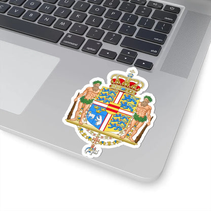 Middle royal coat of arms of Denmark (Denmark) (Coat of Arms) STICKER Vinyl Kiss-Cut Decal - The Sticker Space