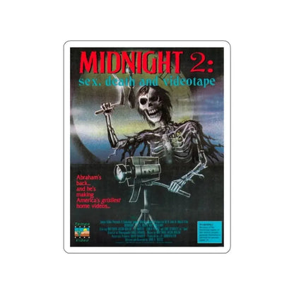 MIDNGHT 2 SEX, DEATH AND VIDEOTAPE 1993 Movie Poster STICKER Vinyl Die-Cut Decal 5 Inch - The Sticker Space