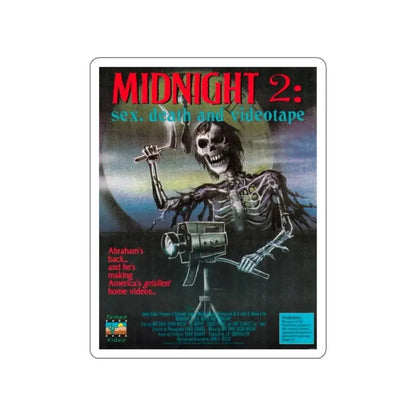 MIDNGHT 2 SEX, DEATH AND VIDEOTAPE 1993 Movie Poster STICKER Vinyl Die-Cut Decal - The Sticker Space