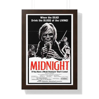 MIDNIGHT (2) 1982 - Framed Movie Poster 16″ x 24″ Walnut - The Sticker Space