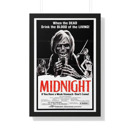 MIDNIGHT (2) 1982 - Framed Movie Poster 20" x 30" Black - The Sticker Space