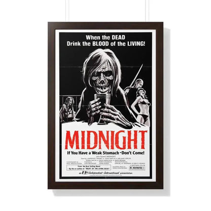 MIDNIGHT (2) 1982 - Framed Movie Poster 20" x 30" Walnut - The Sticker Space