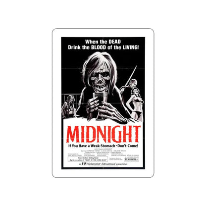 MIDNIGHT (2) 1982 Movie Poster STICKER Vinyl Die-Cut Decal - The Sticker Space