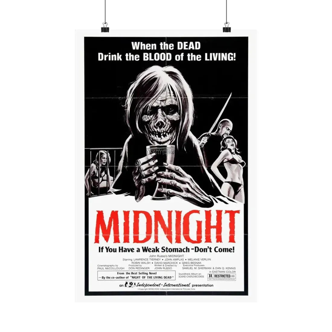 MIDNIGHT (2) 1982 - Paper Movie Poster - The Sticker Space