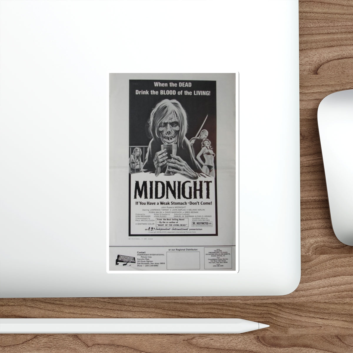 MIDNIGHT (3) 1982 Movie Poster STICKER Vinyl Die-Cut Decal-The Sticker Space