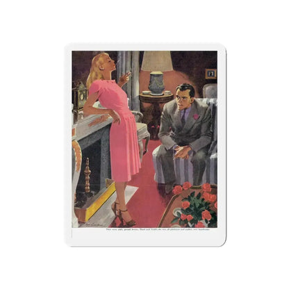 Midnight Alley, Cosmopolitan, July 1944 (Magazine Illustration) Refrigerator Magnet 5 Inch - The Sticker Space