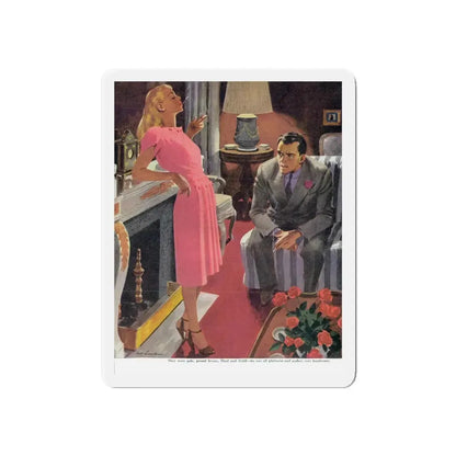 Midnight Alley, Cosmopolitan, July 1944 (Magazine Illustration) Refrigerator Magnet 6 Inch - The Sticker Space