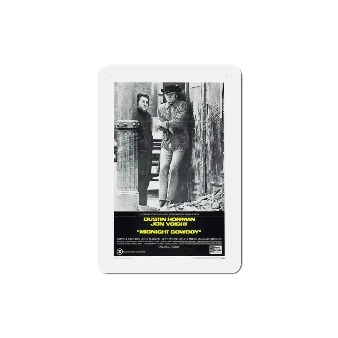 Midnight Cowboy 1969 Movie Poster Refrigerator Magnet 3 Inch - The Sticker Space