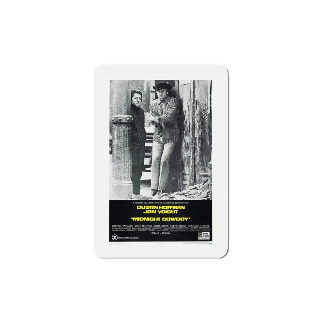 Midnight Cowboy 1969 Movie Poster Refrigerator Magnet 4 Inch - The Sticker Space