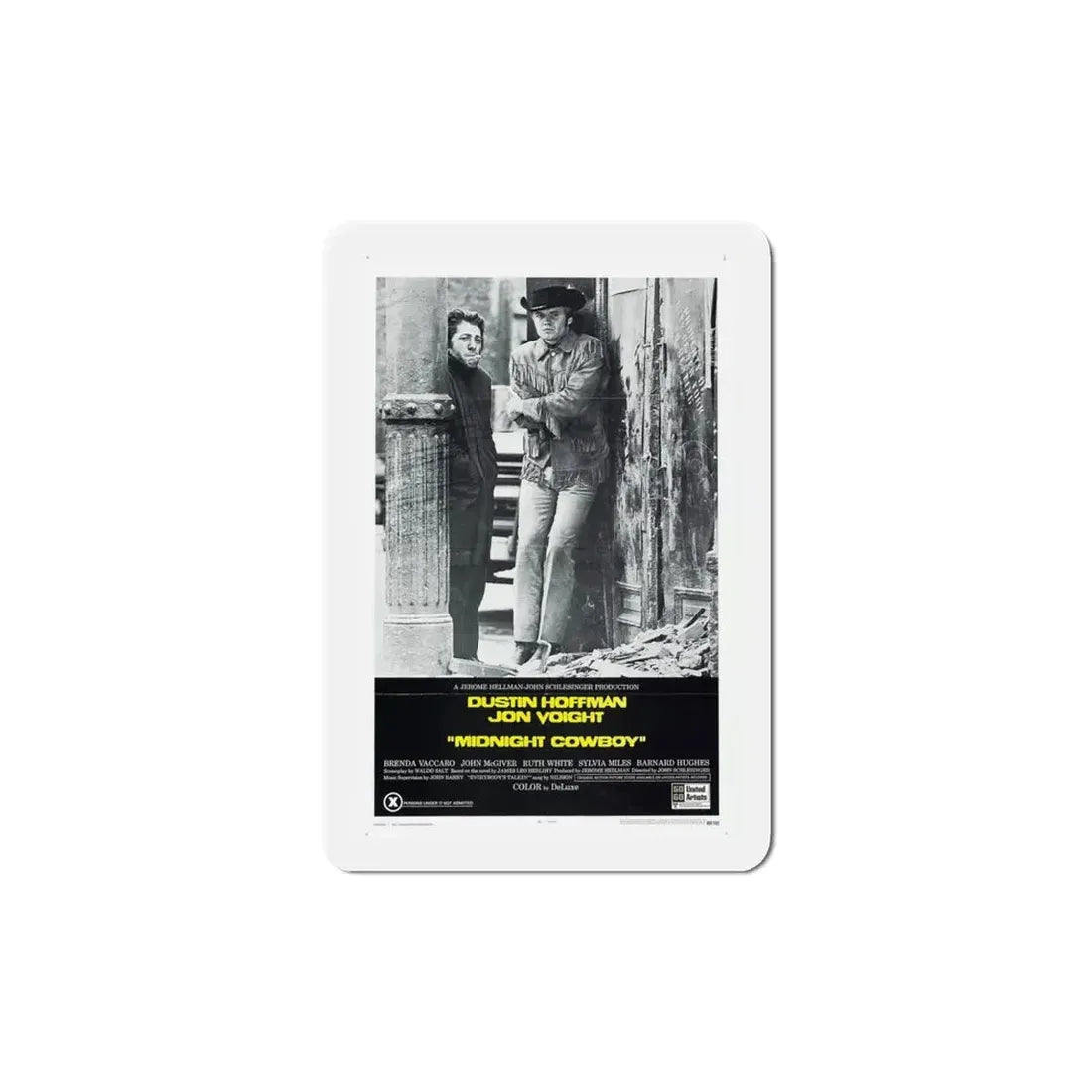Midnight Cowboy 1969 Movie Poster Refrigerator Magnet 5 Inch - The Sticker Space