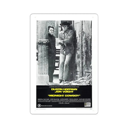 Midnight Cowboy 1969 Movie Poster - STICKER Vinyl Kiss-Cut Decal 6 Inch White - The Sticker Space