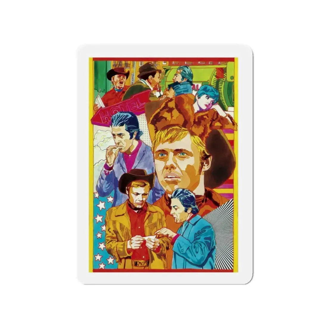Midnight Cowboy (Best Picture 1970) (Magazine Illustration) Refrigerator Magnet - The Sticker Space