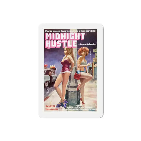 MIDNIGHT HUSTLE 1977 Movie Poster - Refrigerator Magnet 6 Inch Die-Cut - The Sticker Space
