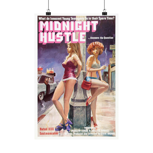 MIDNIGHT HUSTLE 1977 - Paper Movie Poster-12″ x 18″-The Sticker Space