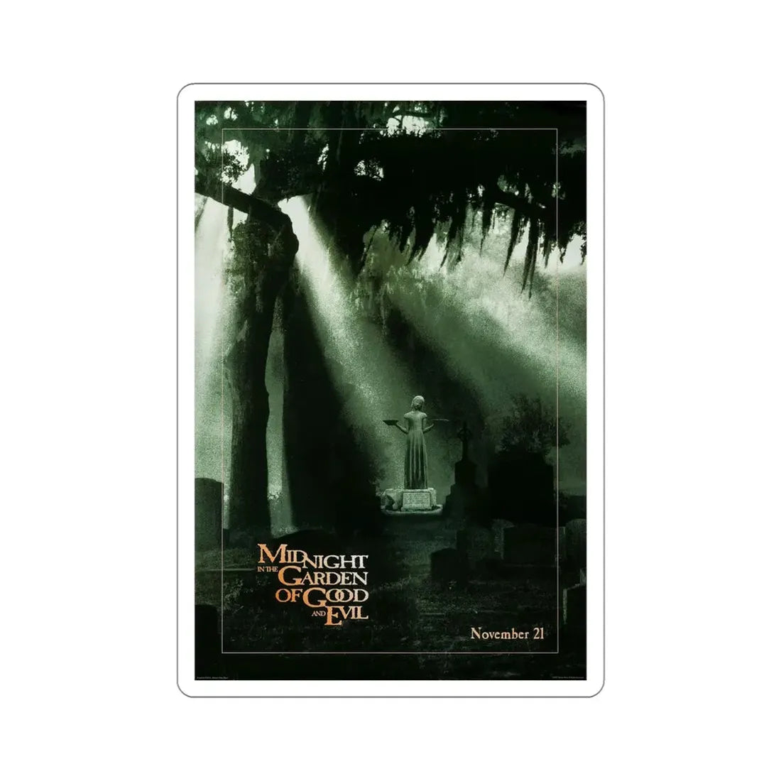 Midnight In The Garden Of Good And Evil 1997 Movie Poster STICKER Vinyl Die-Cut Decal - The Sticker Space