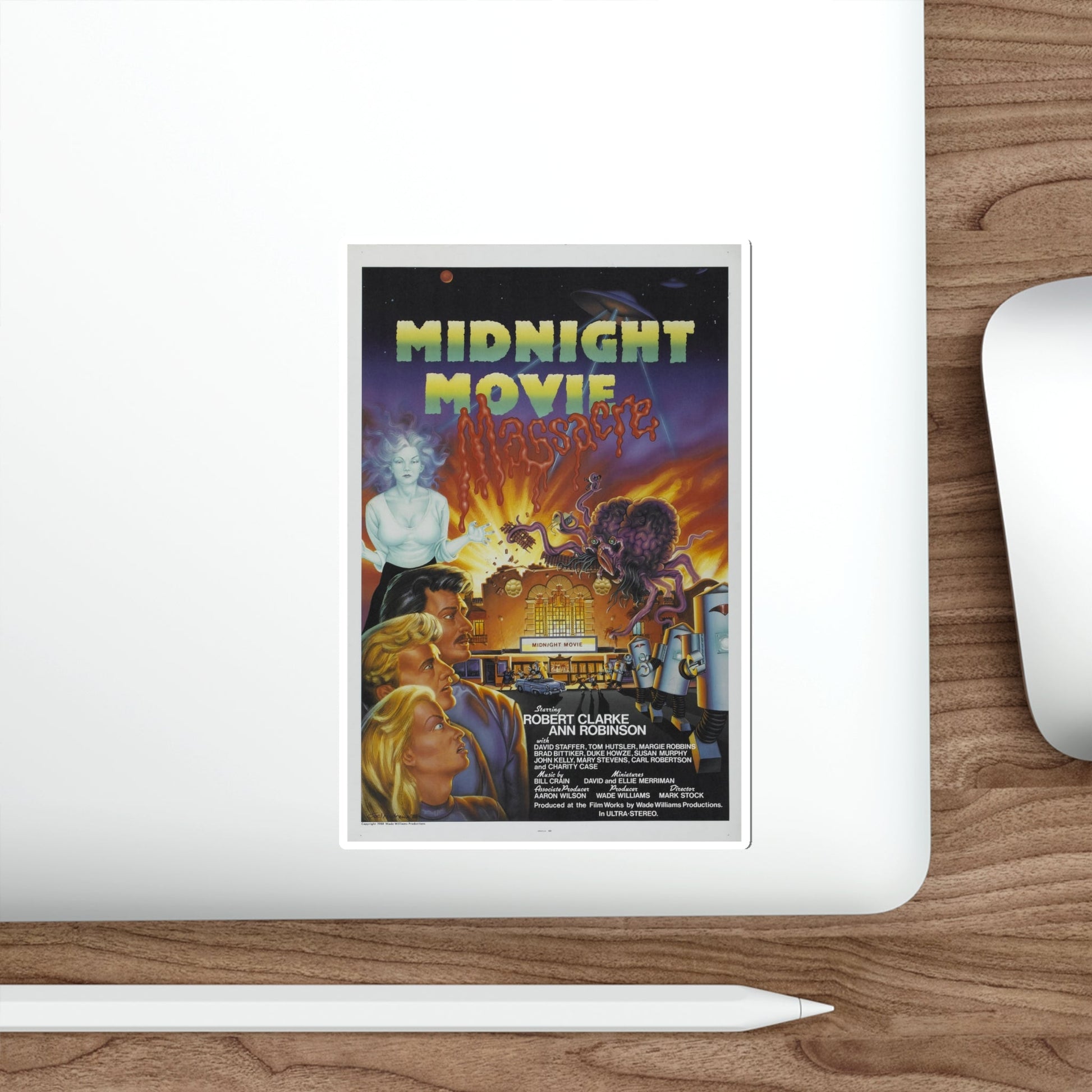 Midnight Movie Massacre 1988 Movie Poster STICKER Vinyl Die-Cut Decal-The Sticker Space