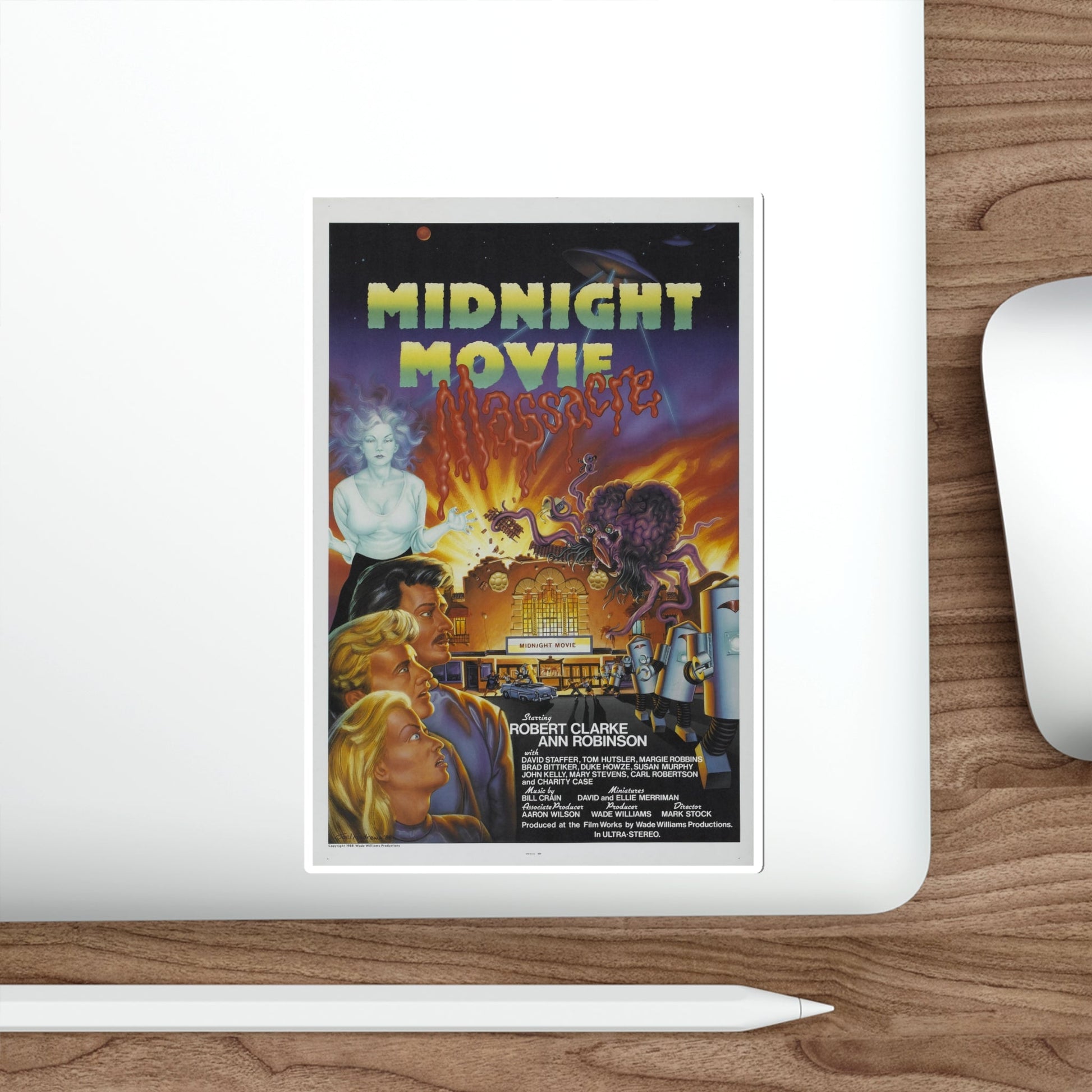 Midnight Movie Massacre 1988 Movie Poster STICKER Vinyl Die-Cut Decal-The Sticker Space