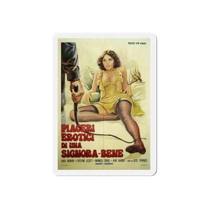 MIDNIGHT PARTY (ITALIAN) 1976 Movie Poster - Refrigerator Magnet 4 Inch Die-Cut - The Sticker Space