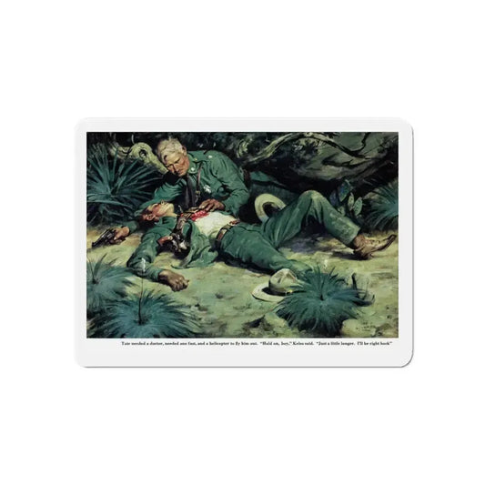 Midnight Patrol, Collier's, April 5, 1952 (Magazine Illustration) Refrigerator Magnet 6 Inch - The Sticker Space