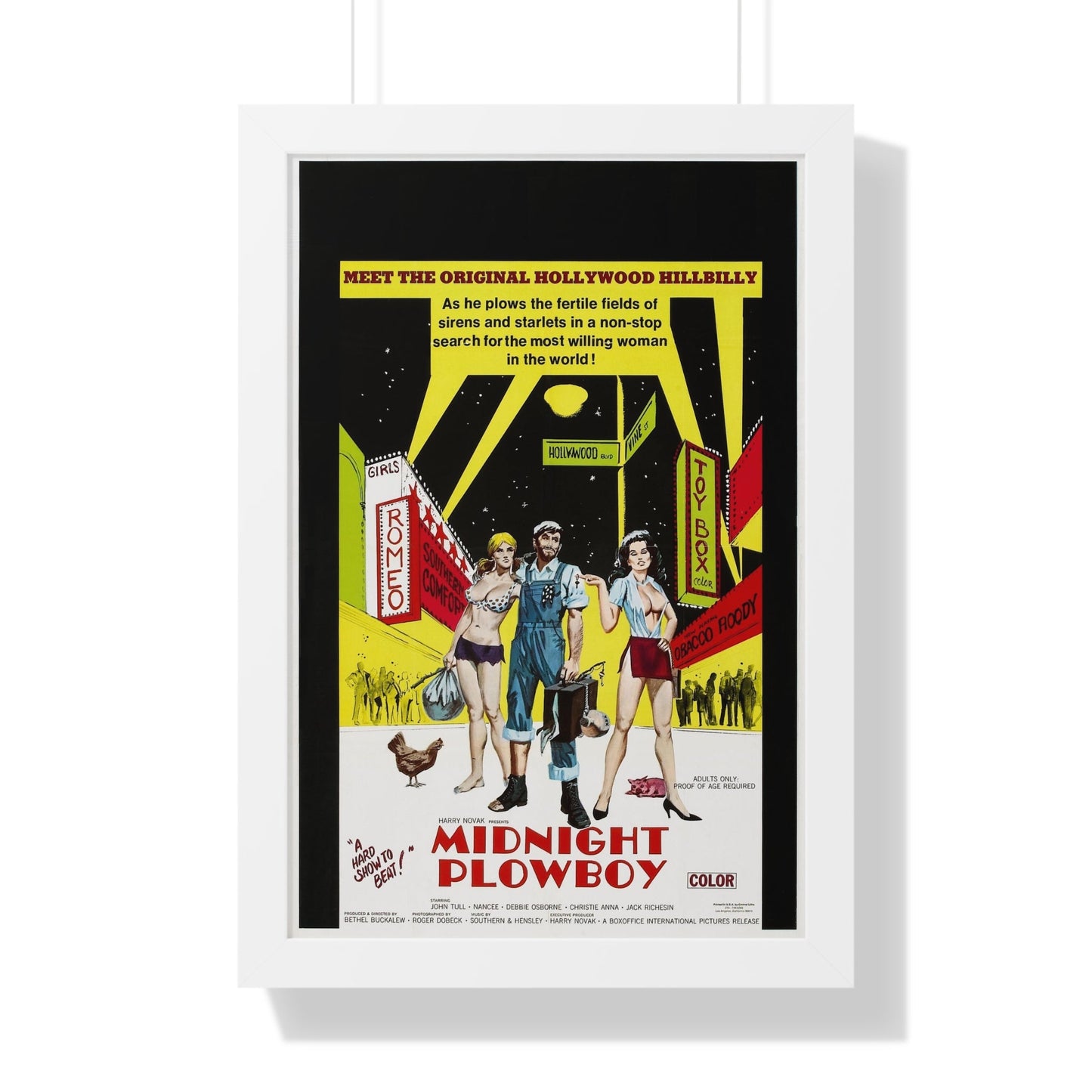 MIDNIGHT PLOWBOY 1971 - Framed Movie Poster-16″ x 24″-The Sticker Space