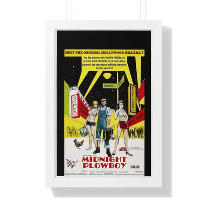MIDNIGHT PLOWBOY 1971 - Framed Movie Poster 16″ x 24″ White - The Sticker Space