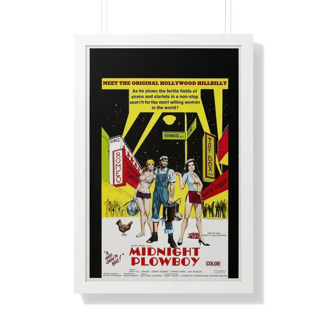 MIDNIGHT PLOWBOY 1971 - Framed Movie Poster - The Sticker Space