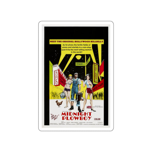 MIDNIGHT PLOWBOY 1971 Movie Poster STICKER Vinyl Die-Cut Decal-2 Inch-The Sticker Space