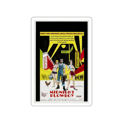 MIDNIGHT PLOWBOY 1971 Movie Poster STICKER Vinyl Die-Cut Decal 3 Inch - The Sticker Space