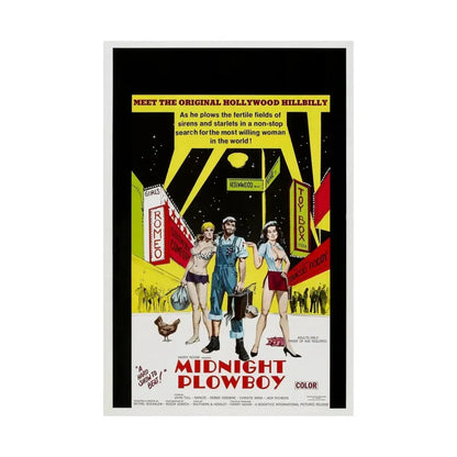 MIDNIGHT PLOWBOY 1971 - Paper Movie Poster - The Sticker Space
