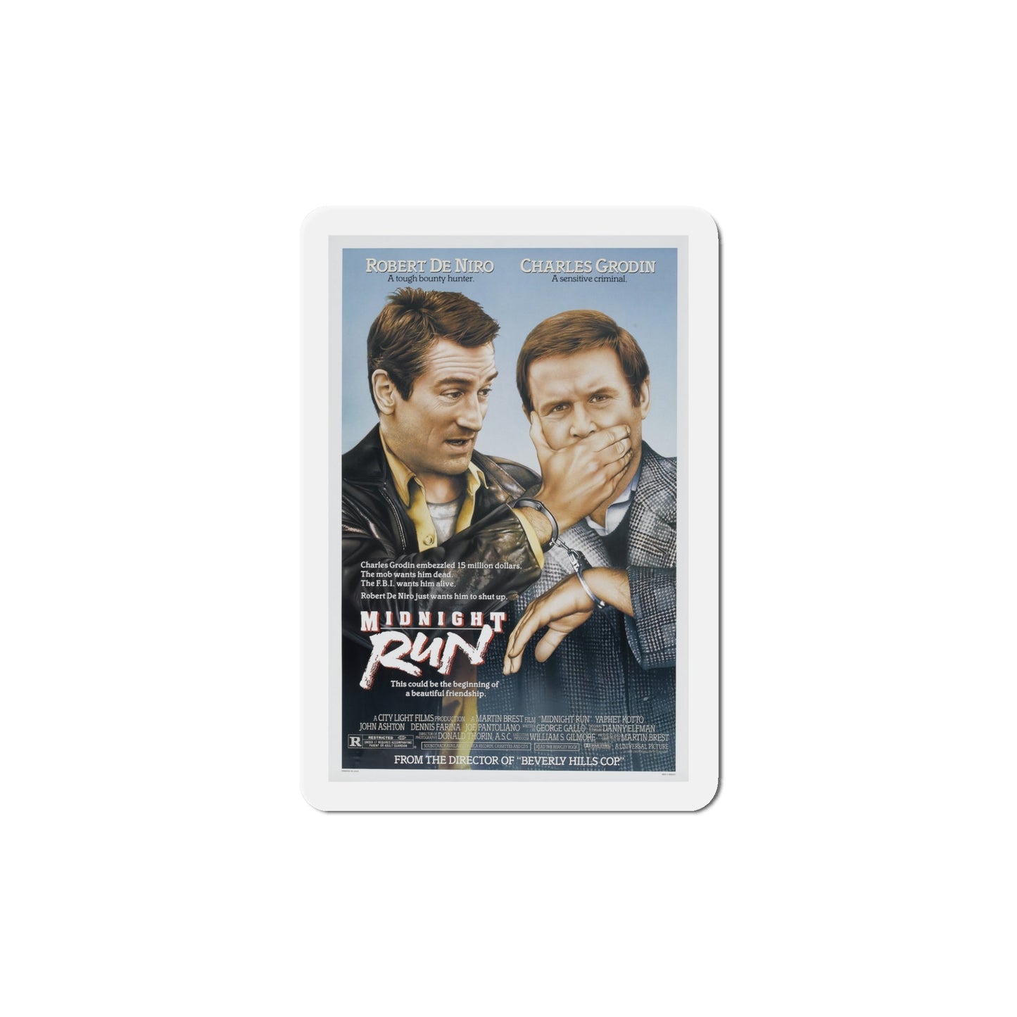 Midnight Run 1988 Movie Poster Die-Cut Magnet-5" x 5"-The Sticker Space